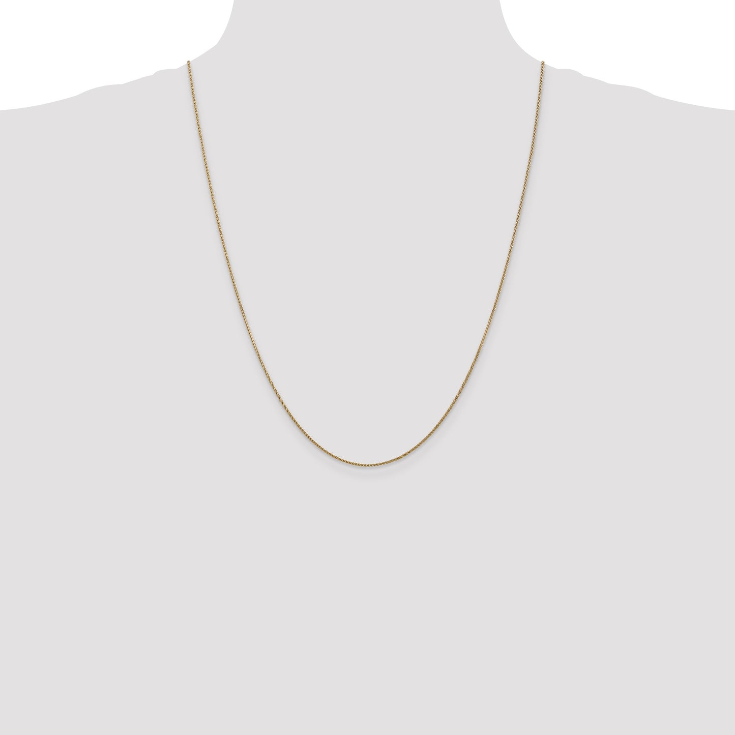 14K Rose Gold 24 inch 1.05mm Diamond-cut Spiga with Lobster Clasp Chain