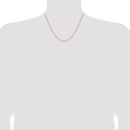 14K Rose Gold 18 inch 1.25mm Solid Polished Spiga with Lobster Clasp Chain