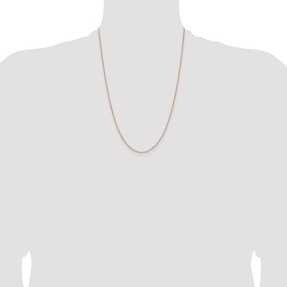 14K Rose Gold 24 inch 1.25mm Solid Polished Spiga with Lobster Clasp Chain