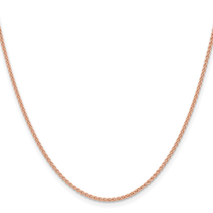14K Rose Gold 20 inch 1.7mm Solid Polished Spiga with Lobster Clasp Chain