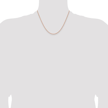 14K Rose Gold 18 inch 1.7mm Solid Polished Spiga with Lobster Clasp Chain