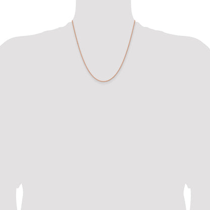 14K Rose Gold 20 inch 1.7mm Solid Polished Spiga with Lobster Clasp Chain