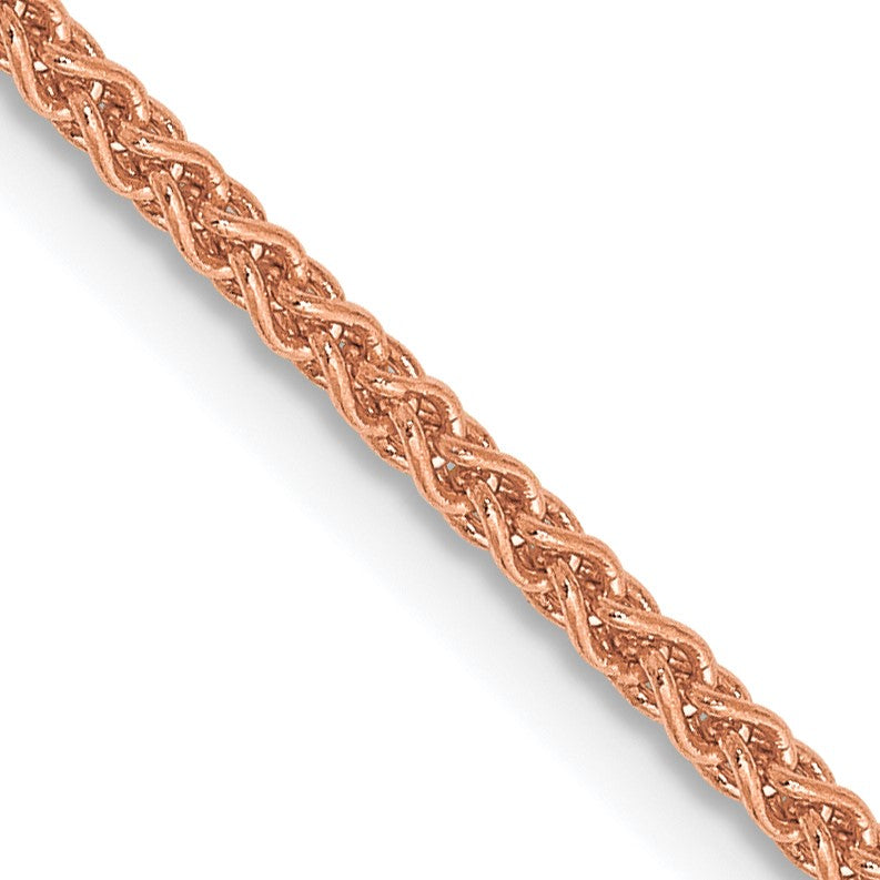 14K Rose Gold 16 inch 1.7mm Solid Polished Spiga with Lobster Clasp Chain