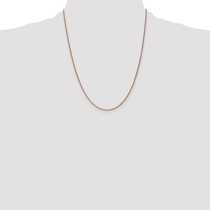 14K Rose Gold 22 inch 1.25mm Diamond-cut Spiga with Lobster Clasp Chain