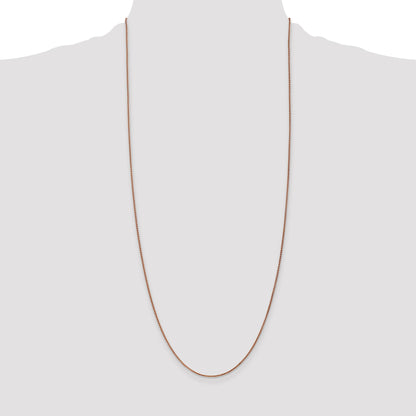 14K Rose Gold 30 inch 1.25mm Diamond-cut Spiga with Lobster Clasp Chain