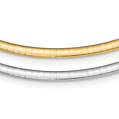 Sterling Silver Gold-pltd 3mm Reversible w/2in ext Cubetto Chain