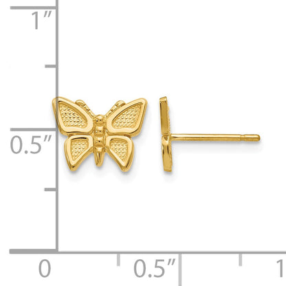 14k Polished Butterfly Post Earrings