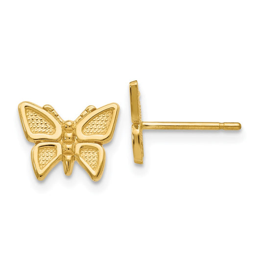 14k Polished Butterfly Post Earrings