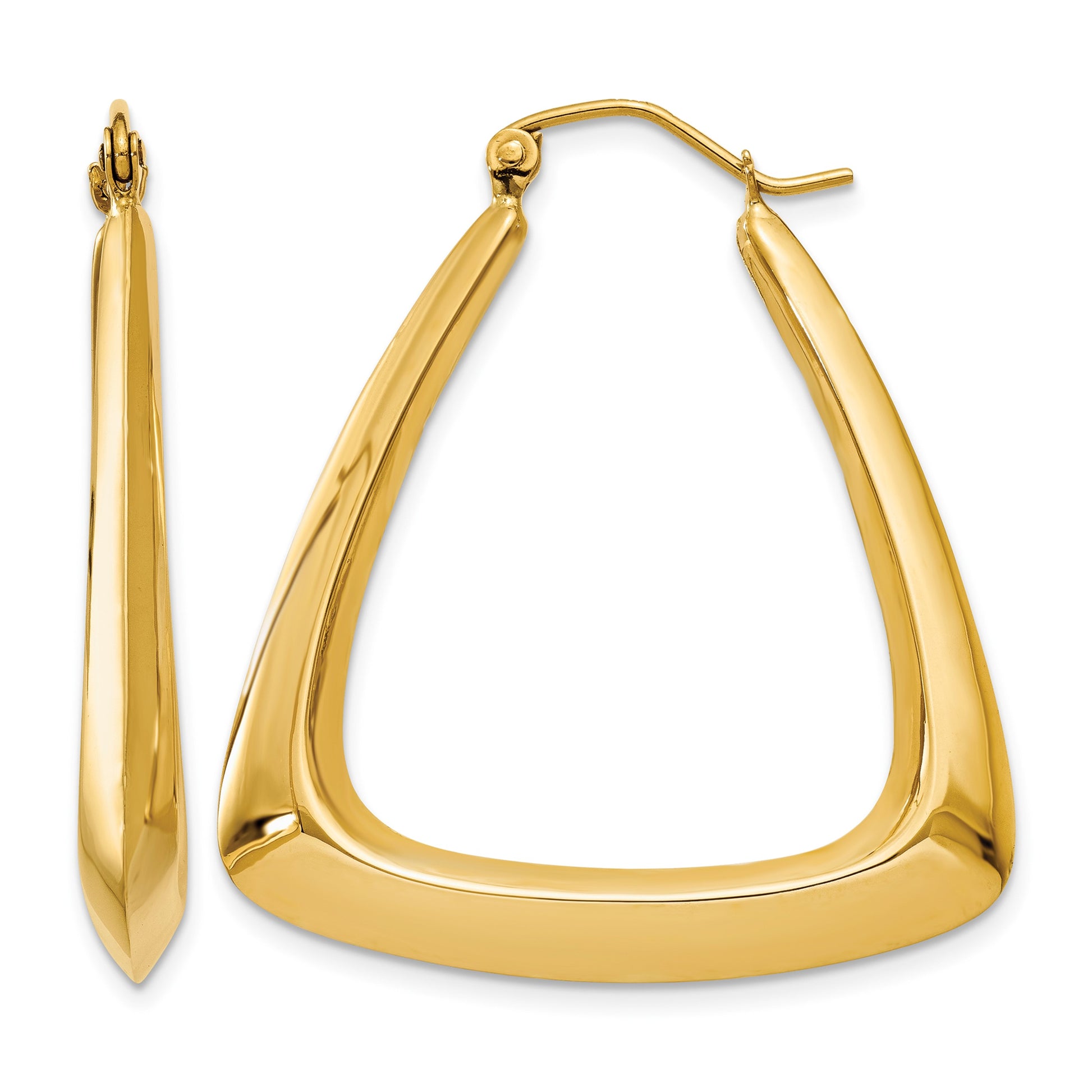 14k Fancy Hoop Earrings