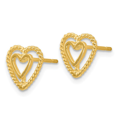 14k Heart Earrings