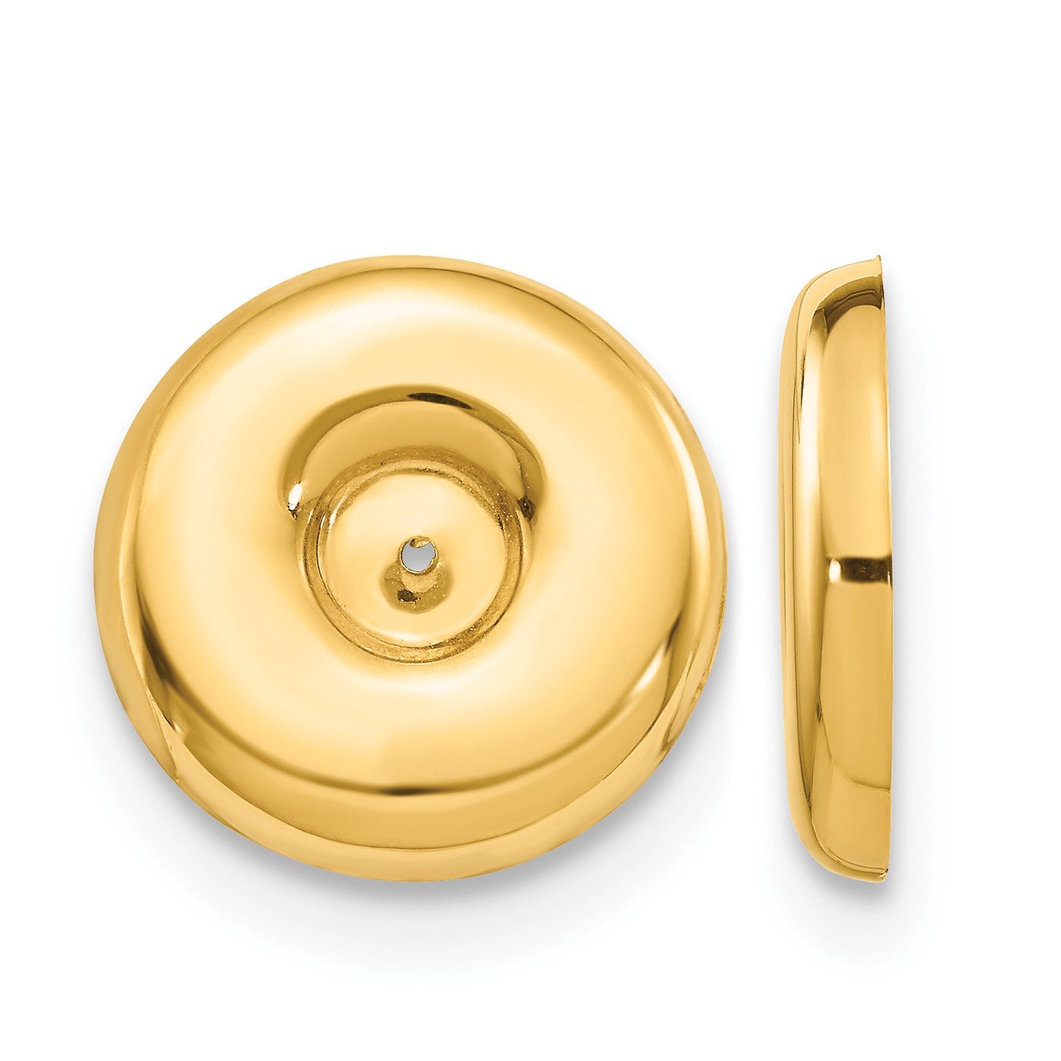 14k Polished Round Fancy Earring Jackets