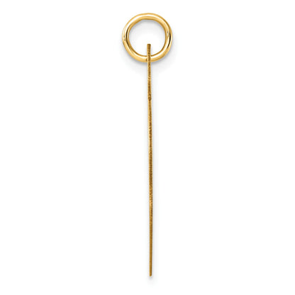 14K Polished Engravable 23mm Heart Disc Pendant