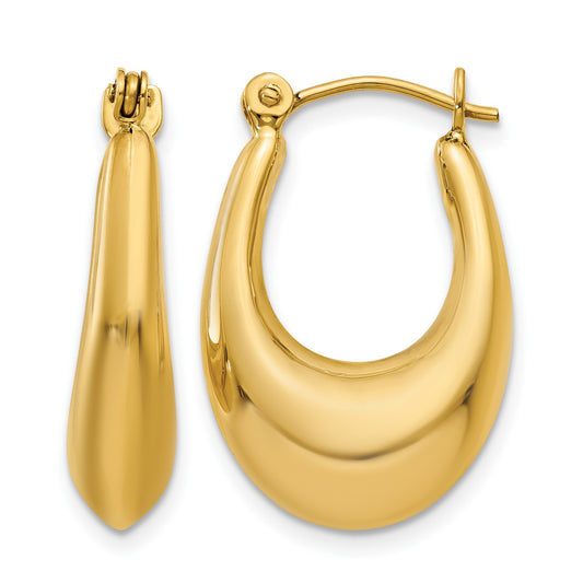 14k Polished Hoop Earrings