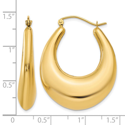 14k Polished Hoop Earrings