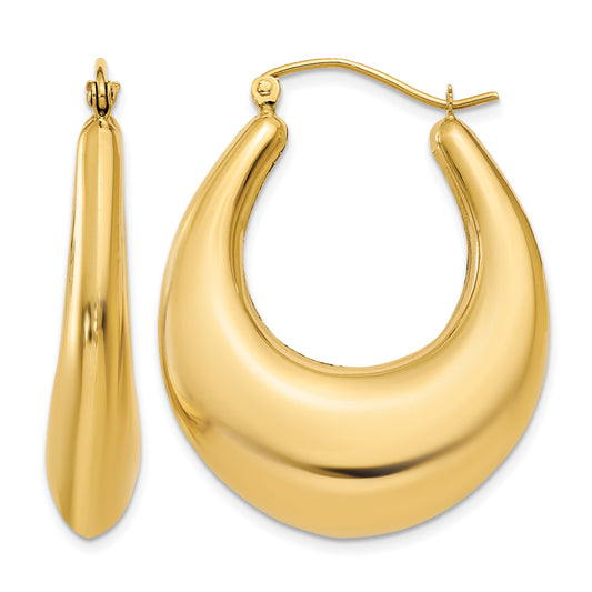 14k Polished Hoop Earrings