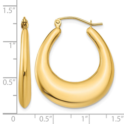 14k Polished Hoop Earrings
