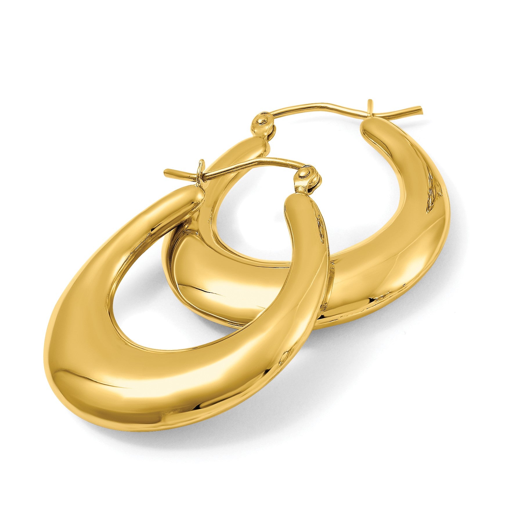 14k Polished Hoop Earrings