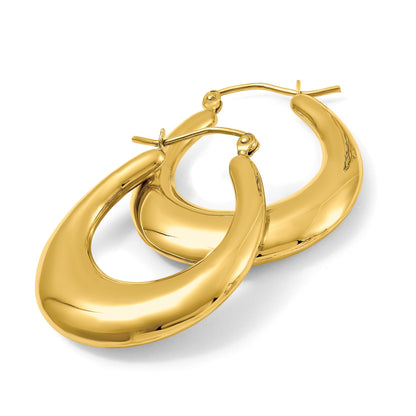 14k Polished Hoop Earrings