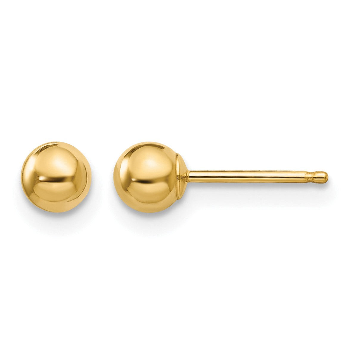 14k Madi K Polished 4mm Ball Post Earrings