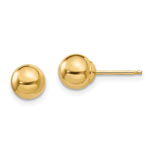 14k Madi K Polished 6mm Ball Post Earrings