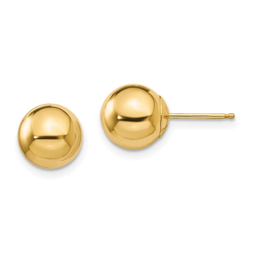 14k Madi K Polished 8mm Ball Post Earrings