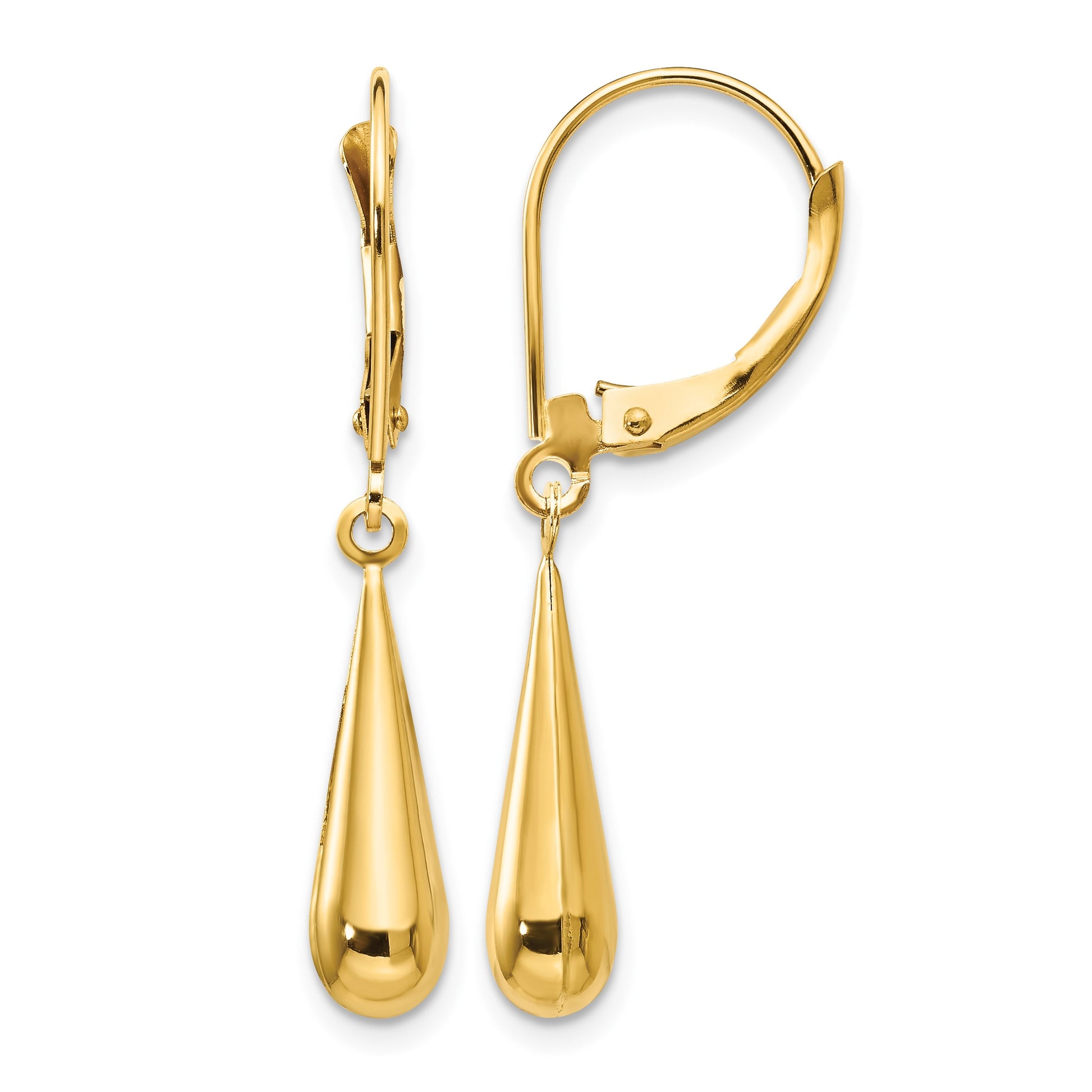 14k Madi K Teardrop Dangle Leverback Earrings