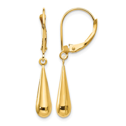 14k Madi K Teardrop Dangle Leverback Earrings