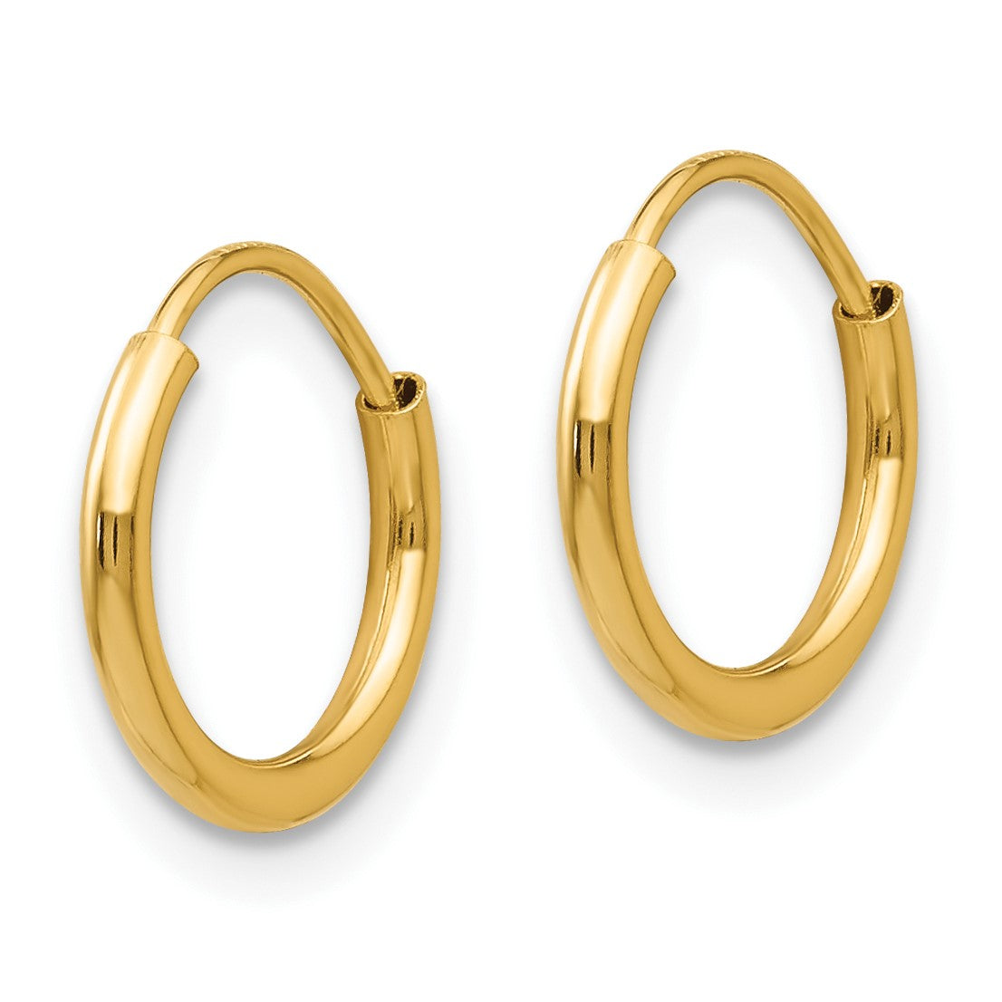 14k Madi K Polished 1mm x 10/13/17mm Endless Hoop 3 Pair Earring Set