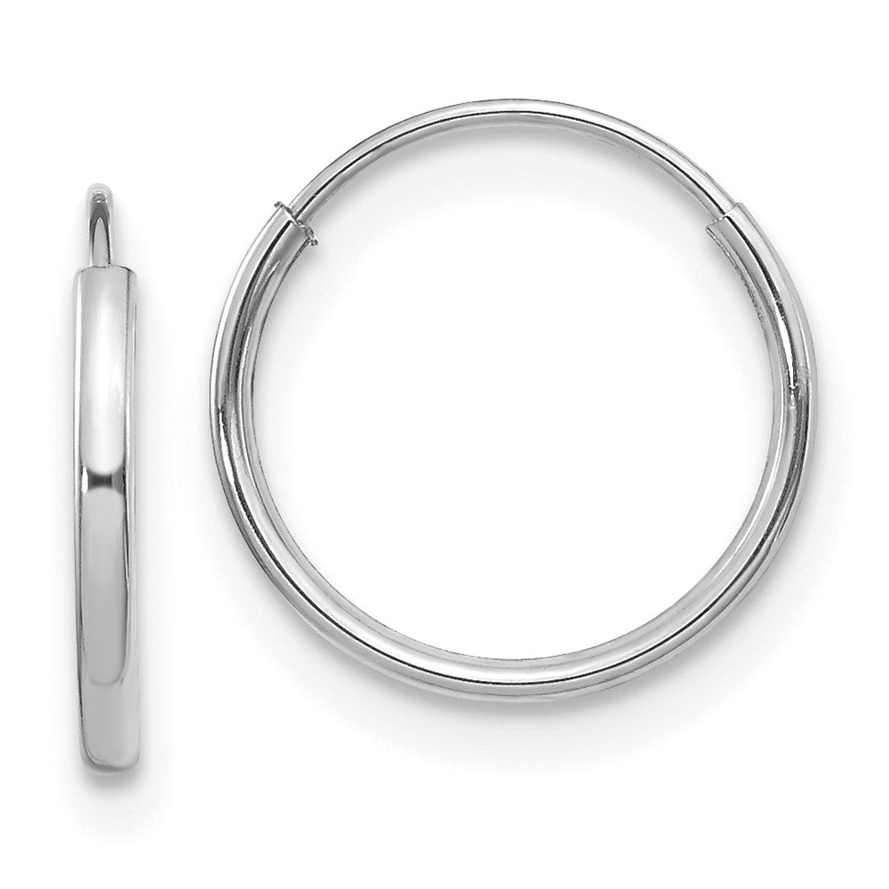 14k Madi K White Gold Endless Hoop Earrings