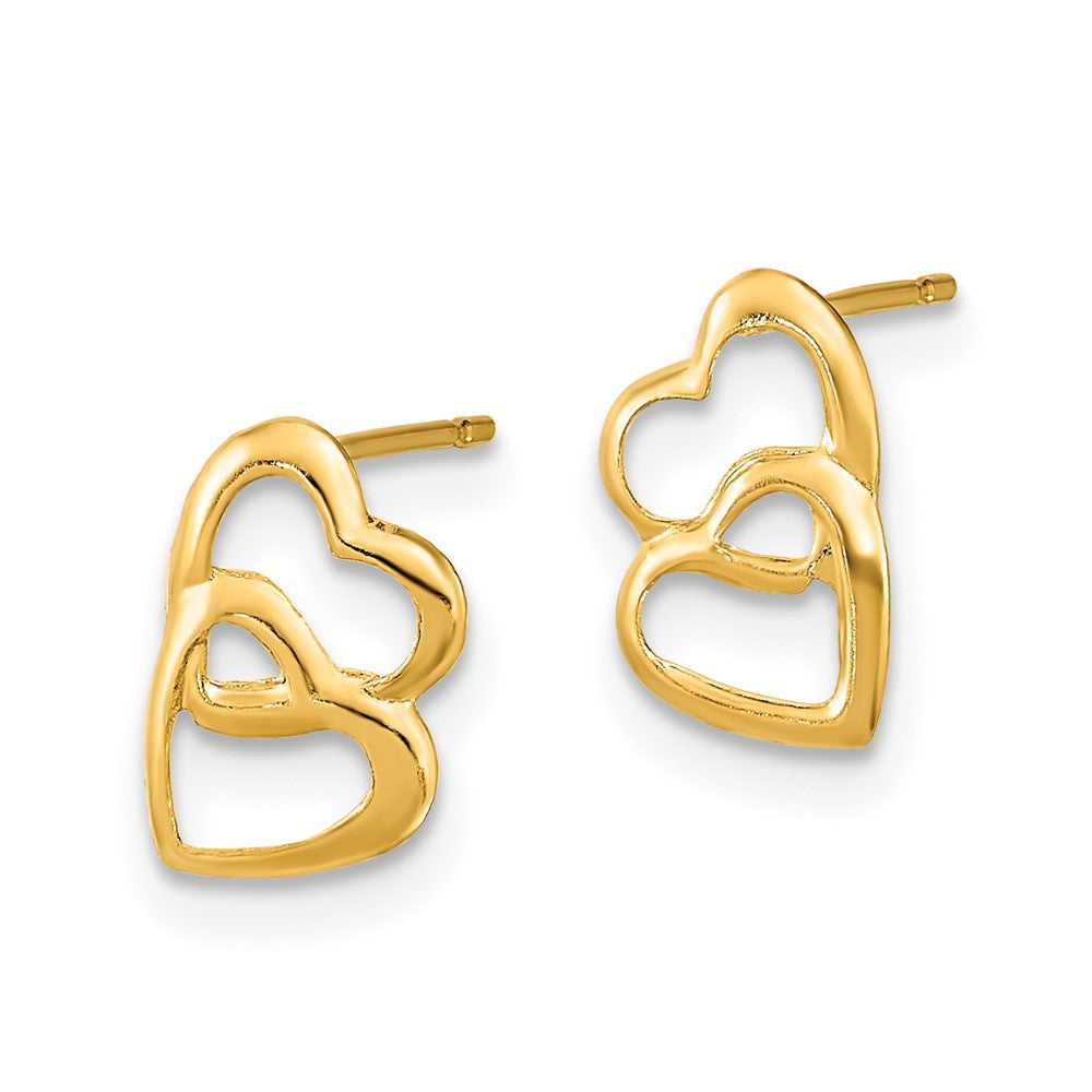 14k Madi K Hearts Post Earrings