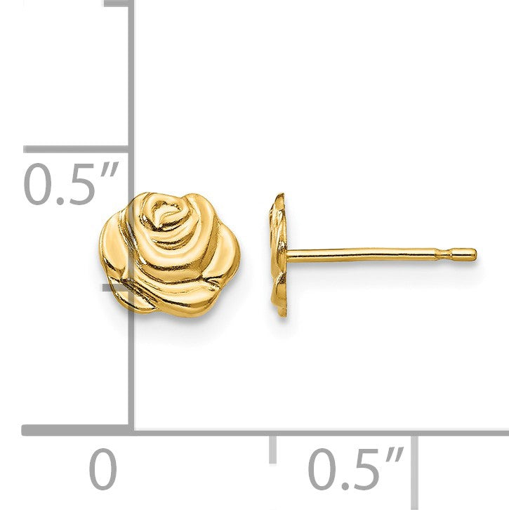 14k Madi K Polished Rose Childrens Post Earrings