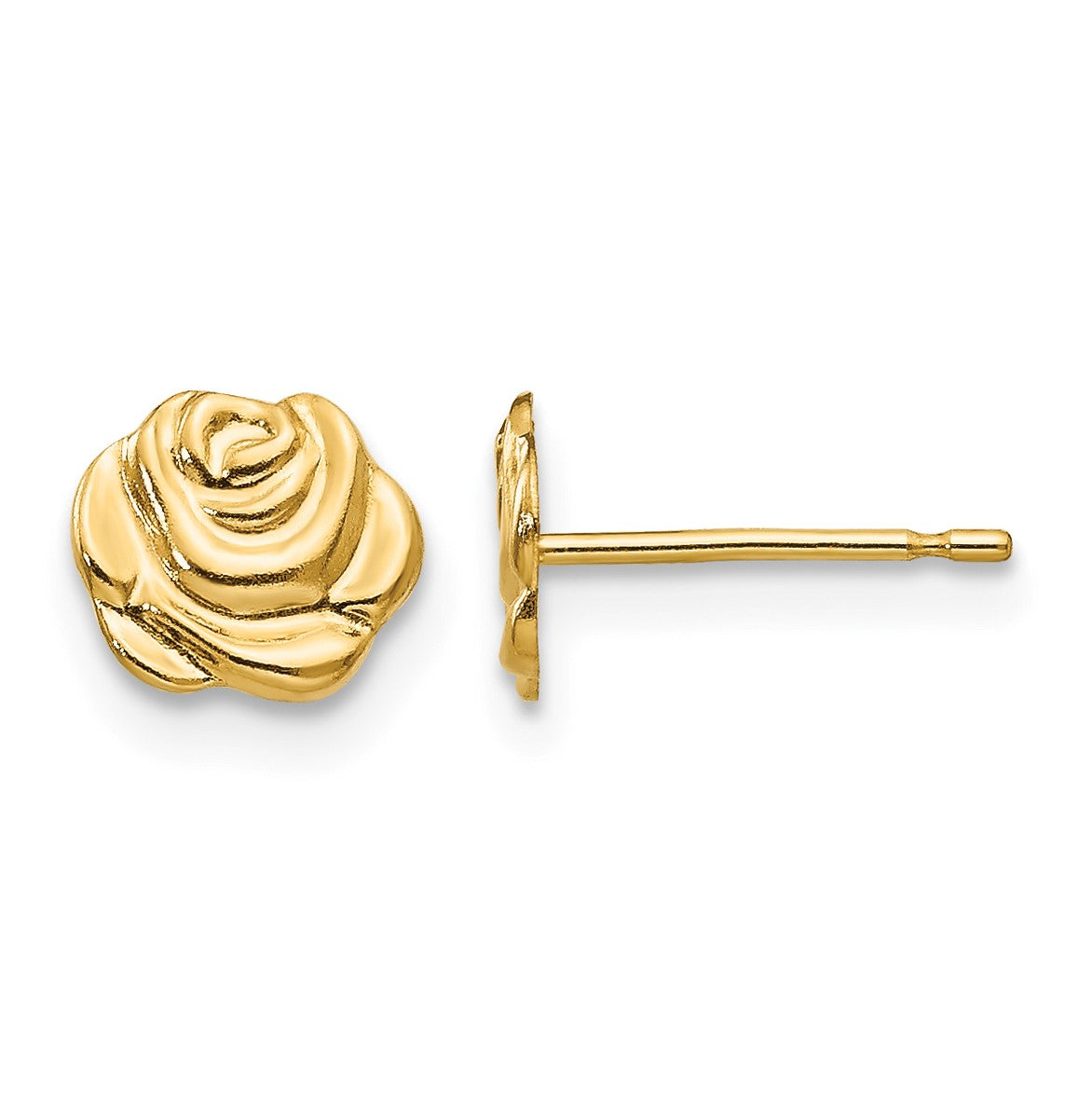 14k Madi K Polished Rose Childrens Post Earrings