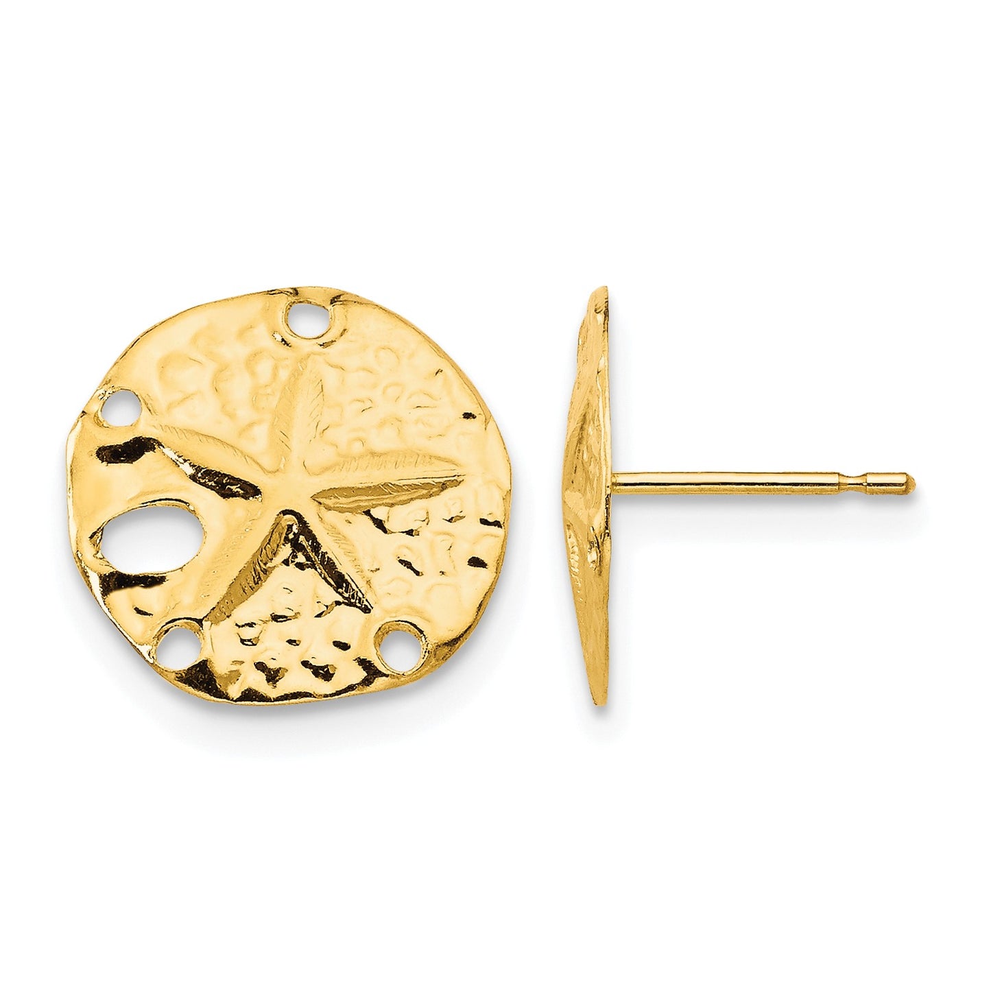 14k Madi K Sand Dollar Childrens Post Earrings