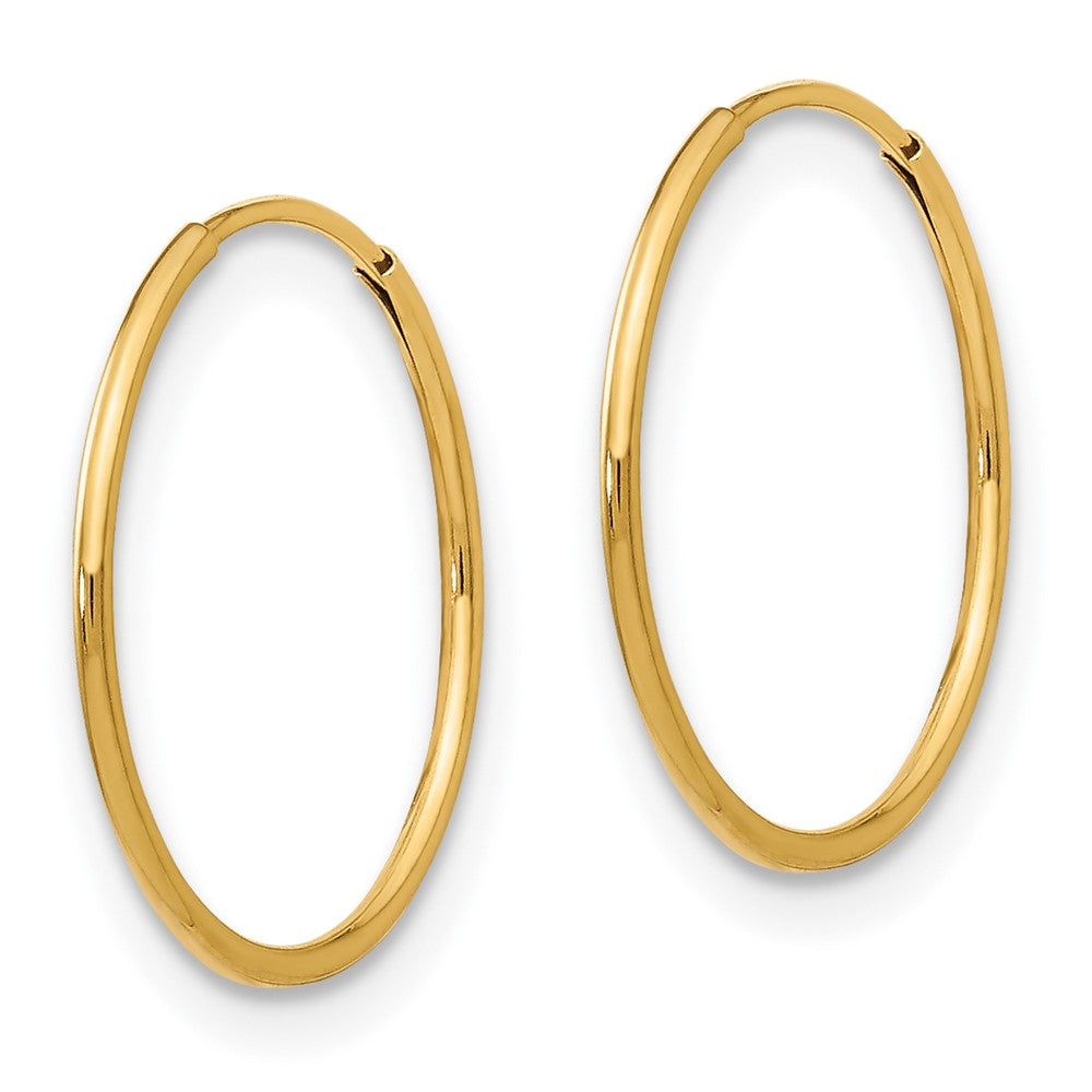 14k Madi K 1mm Hoop Earrings