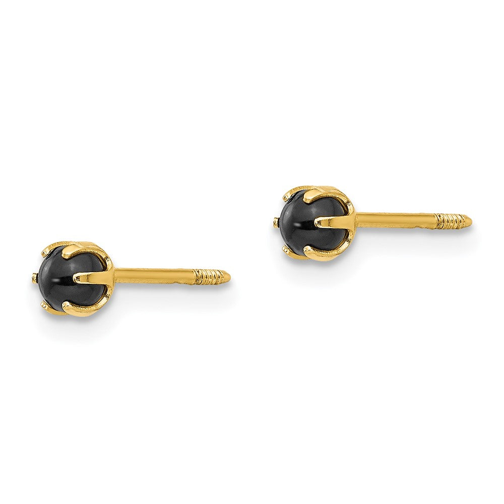 14k Madi K 3mm Onyx Post Earrings