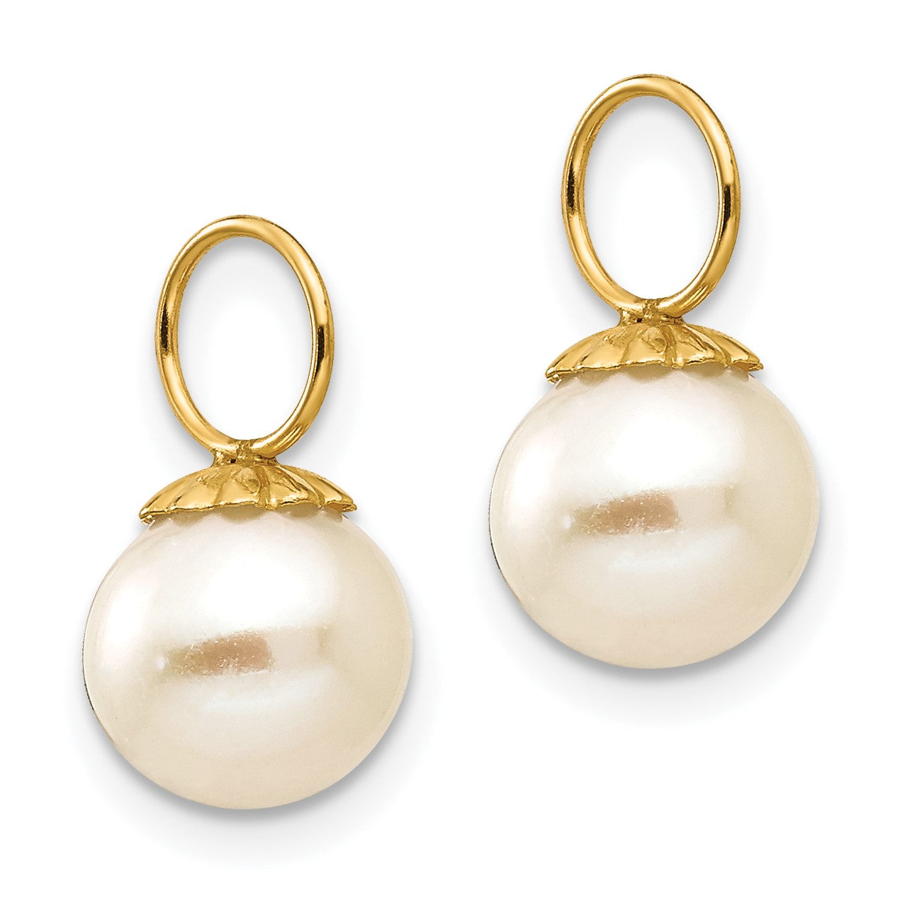 14k Madi K 5mm Freshwater Cultured Pearl Hoop Enhancers