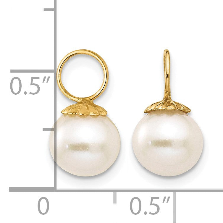 14k Madi K 5mm Freshwater Cultured Pearl Hoop Enhancers