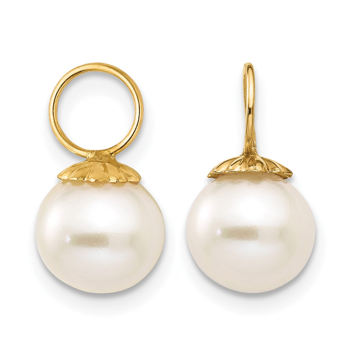 14k Madi K 5mm Freshwater Cultured Pearl Hoop Enhancers