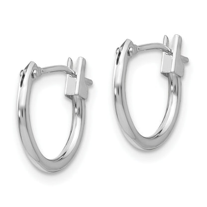 14k White Gold Madi K 1.25x12mm Hoop Earrings