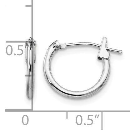 14k White Gold Madi K 1.25x12mm Hoop Earrings
