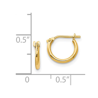 14k Madi K 1.25mm Half Hoop Earrings