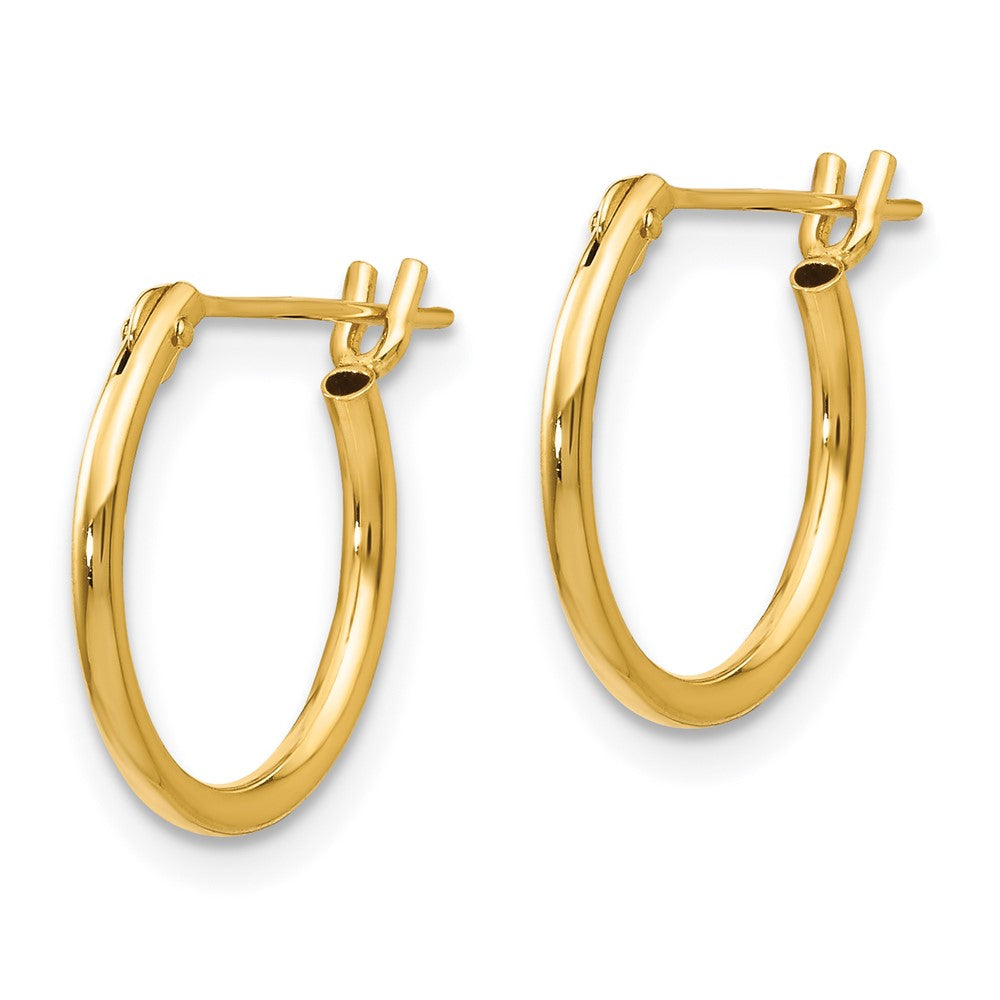 14k Madi K 1.25mm Half Hoop Earrings