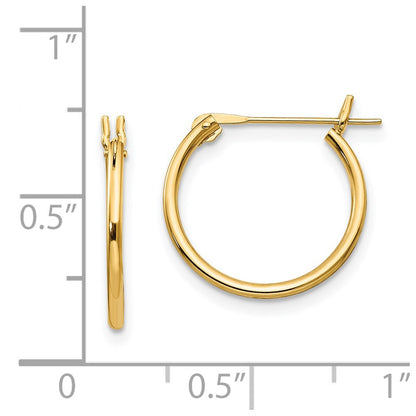 14k Madi K 1.25mm Hoop Earrings