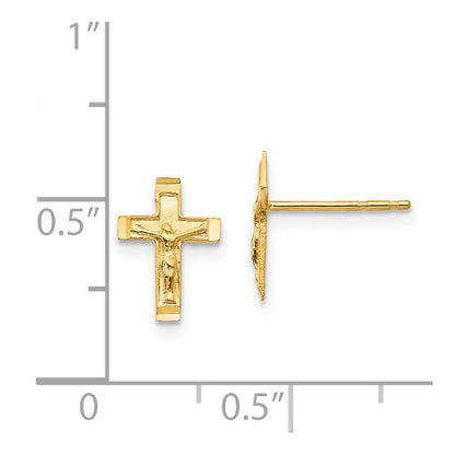 14k Madi K Crucifix Post Earrings