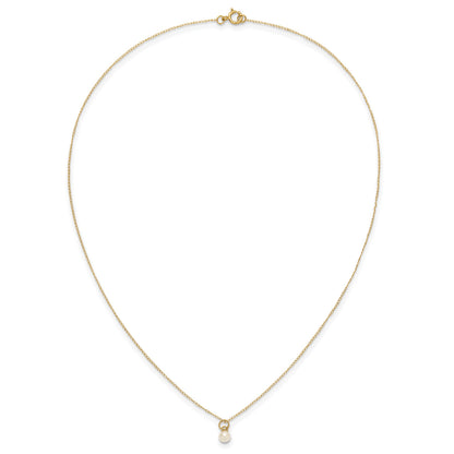 14k Madi K White Freshwater Cultured Pearl 15 inch Necklace/Post Earrings/5.5 inch Bracelet 3-piece Set