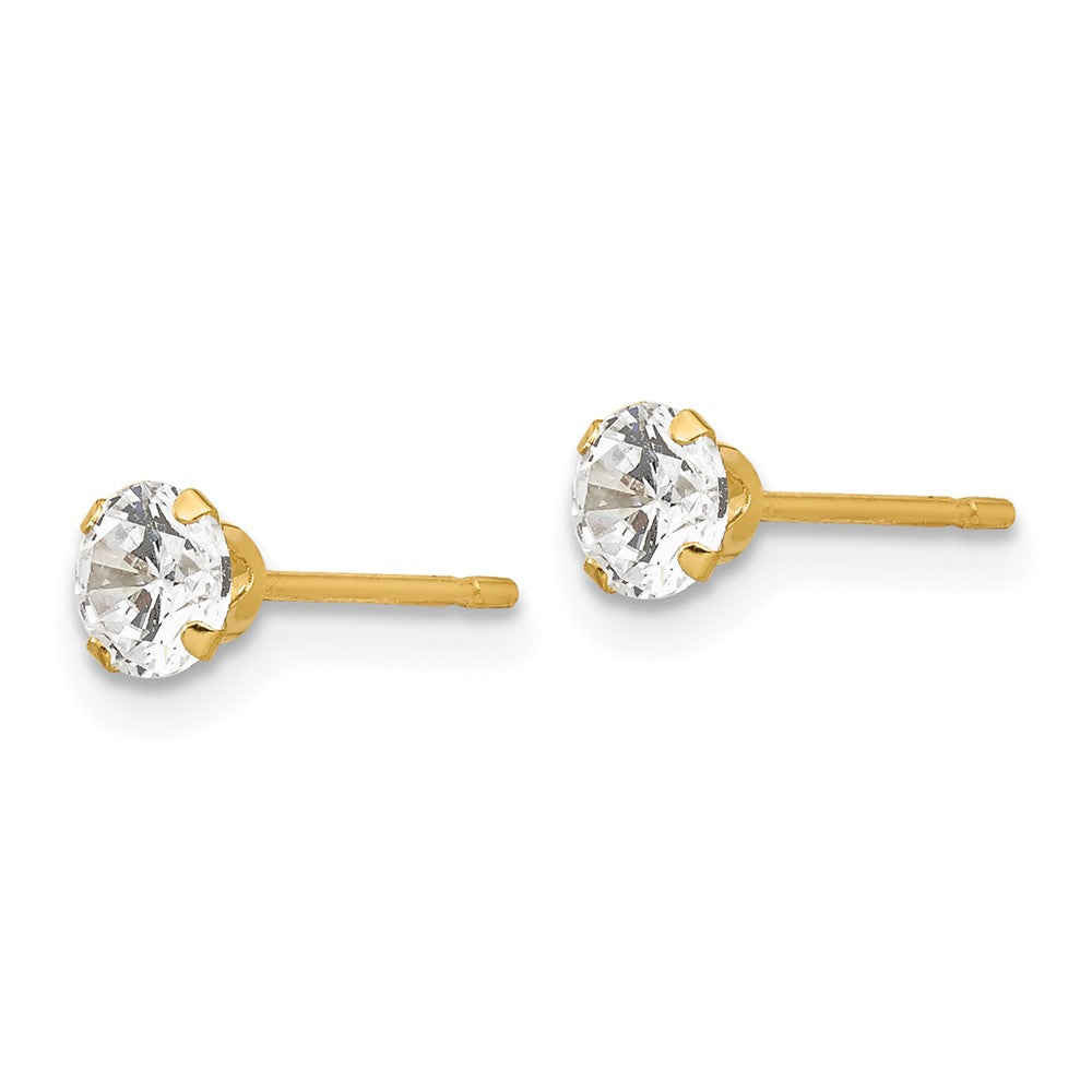 14k Madi K 4mm CZ Post Earrings