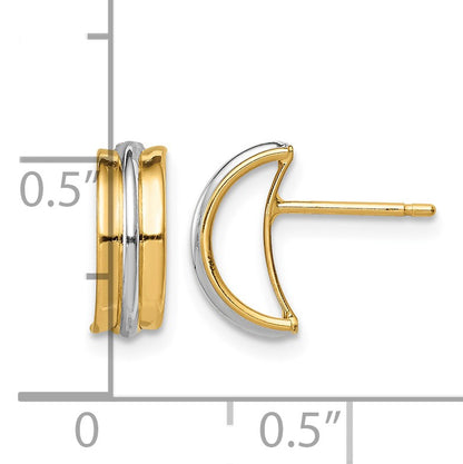 14k w/Rhodium Madi K Post Earrings