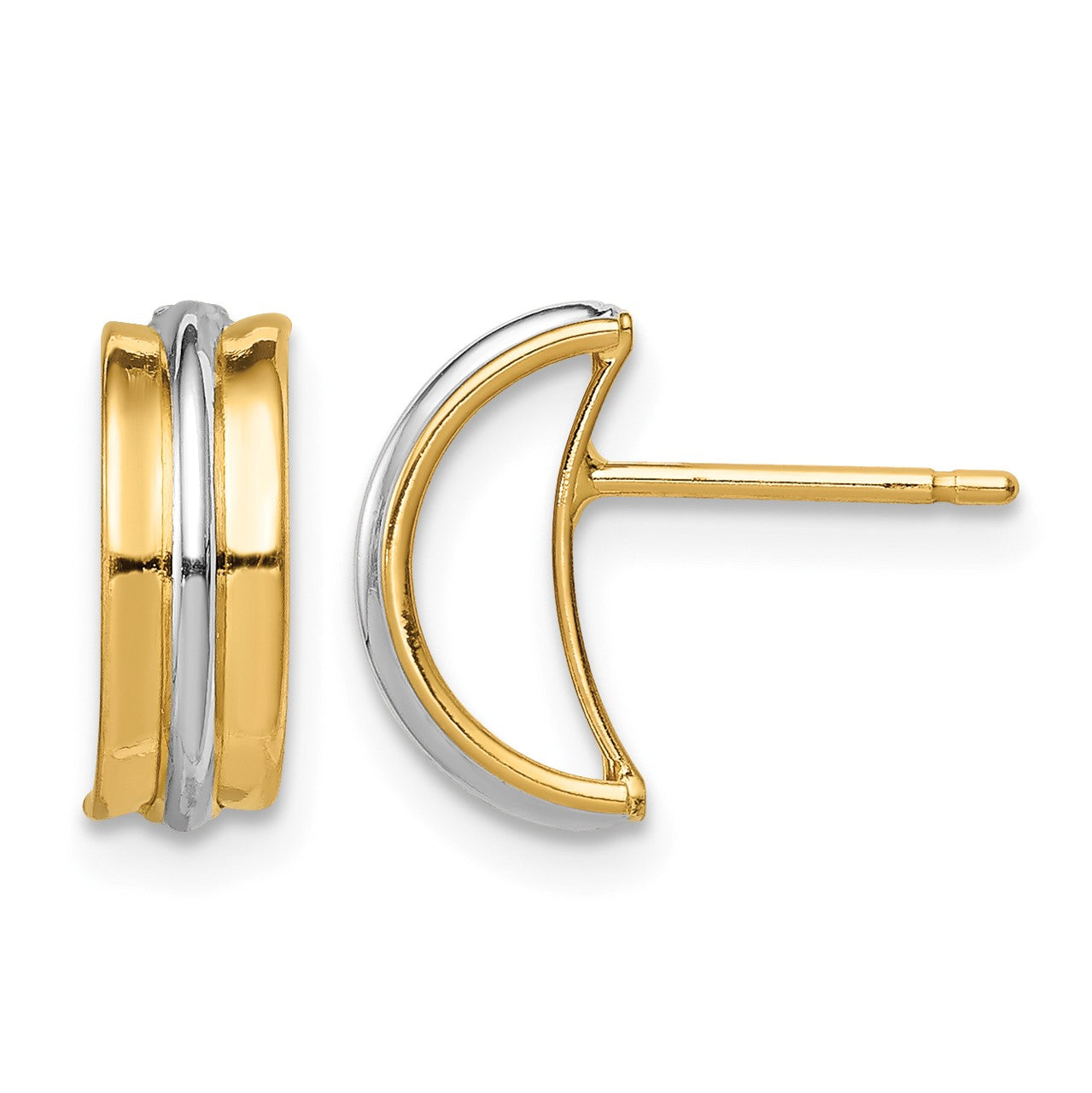 14k w/Rhodium Madi K Post Earrings