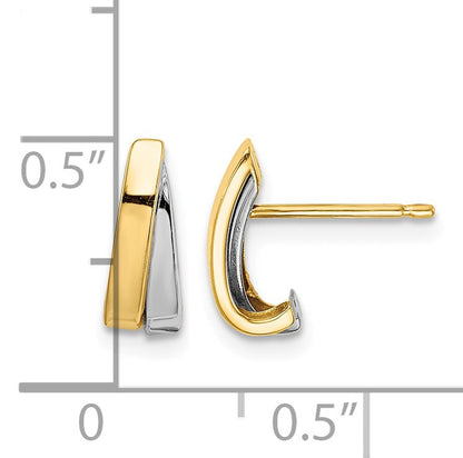 14k w/Rhodium Madi K Post Earrings