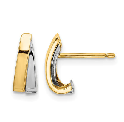 14k w/Rhodium Madi K Post Earrings